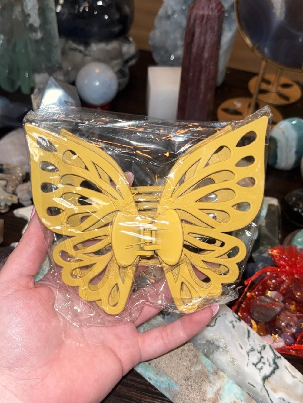 Butterfly Hair Claw Clip in Yellow - Home Accents